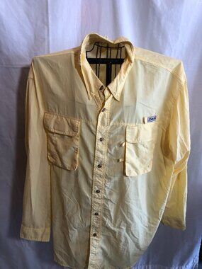 Bimini Bay 3XL Mens Yellow Long Sleeve Shirt 29.5" Underarm to Underarm